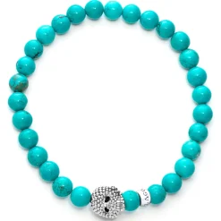 Cheap Turquoise Skull Bracelet Silver