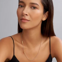 Clearance Two-Tone Beaded Toggle Necklace Two-Tone