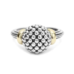 Store Two-Tone Caviar Ball Ring Caviar Rings
