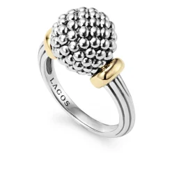Discount Two-Tone Caviar Ball Ring Two-Tone