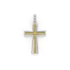Discount Two-Tone Caviar Beaded Cross Amulet Amulets