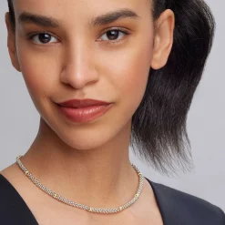 Flash Sale Two-Tone Caviar Beaded Necklace | 5Mm Two-Tone