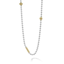 Cheap Two-Tone Caviar Beaded Necklace Caviar Necklaces