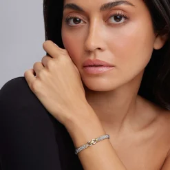 Flash Sale Two-Tone Caviar Buckle Bracelet | 6Mm Caviar Bracelets