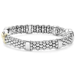 Store Two-Tone Caviar Buckle Bracelet | 9Mm Two-Tone