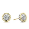 Sale Two-Tone Caviar Diamond Stud Earrings Caviar Earrings