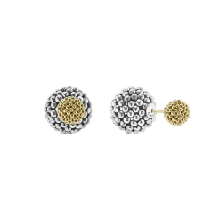 Sale Two-Tone Caviar Front-Back Earrings Stud Earrings