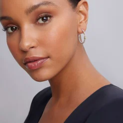 New Two-Tone Caviar Hoop Earrings Two-Tone