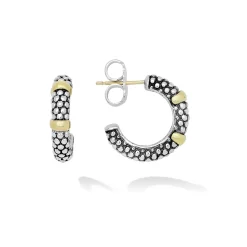 Store Two-Tone Caviar Huggie Earrings Caviar Earrings
