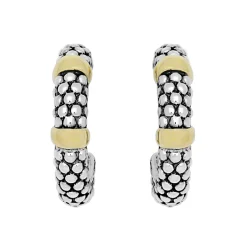 Best Two-Tone Caviar Huggie Earrings Hoop Earrings