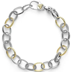 Fashion Two-Tone Caviar Link Bracelet Two-Tone
