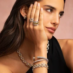 Sale Two-Tone Caviar Link Bracelet Two-Tone