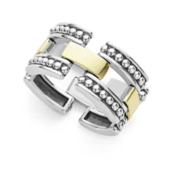 Store Two-Tone Caviar Link Ring Two-Tone