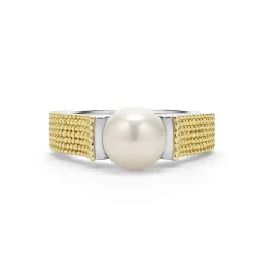 Outlet Two-Tone Caviar Pearl Ring Pearl