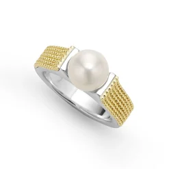 Flash Sale Two-Tone Caviar Pearl Ring Caviar Rings