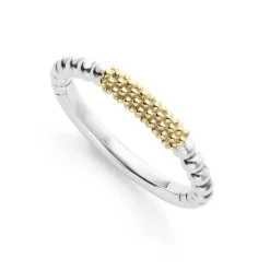 New Two-Tone Caviar Stacking Ring Caviar Rings