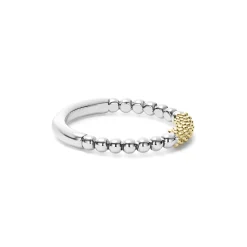 New Two-Tone Caviar Stacking Ring Caviar Rings