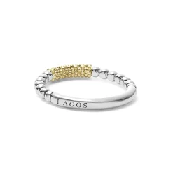 New Two-Tone Caviar Stacking Ring Caviar Rings