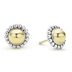 Online Two-Tone Caviar Stud Earrings Stud Earrings