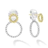 New Two-Tone Circle Drop Earrings Two-Tone