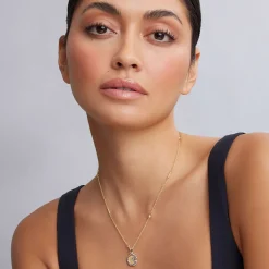 Best Sale Two-Tone Crescent Charm Two-Tone