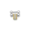 Flash Sale Two-Tone Diamond Caviar Beaded Link Two-Tone