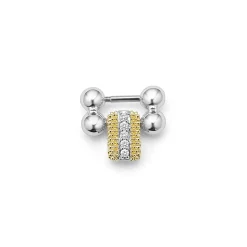 Flash Sale Two-Tone Diamond Caviar Beaded Link Two-Tone
