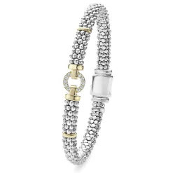 Outlet Two-Tone Diamond Circle Caviar Bracelet | 6Mm Two-Tone
