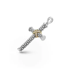 Flash Sale Two-Tone Diamond Cross Amulet Amulets