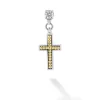 Store Two-Tone Diamond Cross Earring Earrings