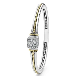 Online Two-Tone Diamond Cuff Bracelet Two-Tone