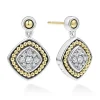 Best Sale Two-Tone Diamond Drop Earrings Diamonds