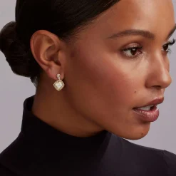 Best Sale Two-Tone Diamond Drop Earrings Diamonds