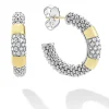 Cheap Two-Tone Diamond Hoop Earrings Diamonds