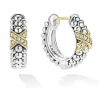 Outlet Two-Tone Diamond Huggie Earrings Diamonds