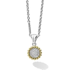 Store Two-Tone Diamond Pendant Necklace Pendant Necklaces