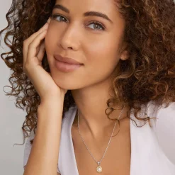 Store Two-Tone Diamond Pendant Necklace Pendant Necklaces