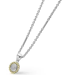 Store Two-Tone Diamond Pendant Necklace Pendant Necklaces