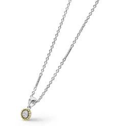 Clearance Two-Tone Diamond Pendant Necklace Two-Tone