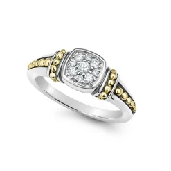 Store Two-Tone Diamond Ring Caviar Rings