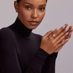 Store Two-Tone Diamond Ring Caviar Rings