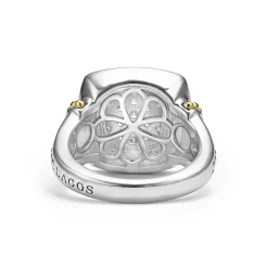 Sale Two-Tone Diamond Square Ring Two-Tone