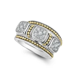 Sale Two-Tone Diamond Stacking Rings Two-Tone