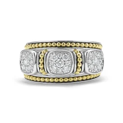 Sale Two-Tone Diamond Stacking Rings Two-Tone