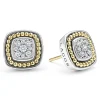 Online Two-Tone Diamond Stud Earrings Diamonds