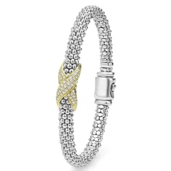 Best Two-Tone Diamond X Caviar Bracelet | 6Mm Diamonds