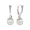 Best Sale Two-Tone Drop Pearl Earrings Pearl