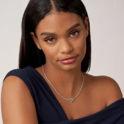 Sale Two-Tone Heart Chain Necklace Two-Tone