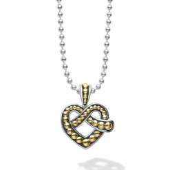 Cheap Two-Tone Heart Pendant Necklace Two-Tone