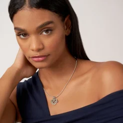 Cheap Two-Tone Heart Pendant Necklace Two-Tone